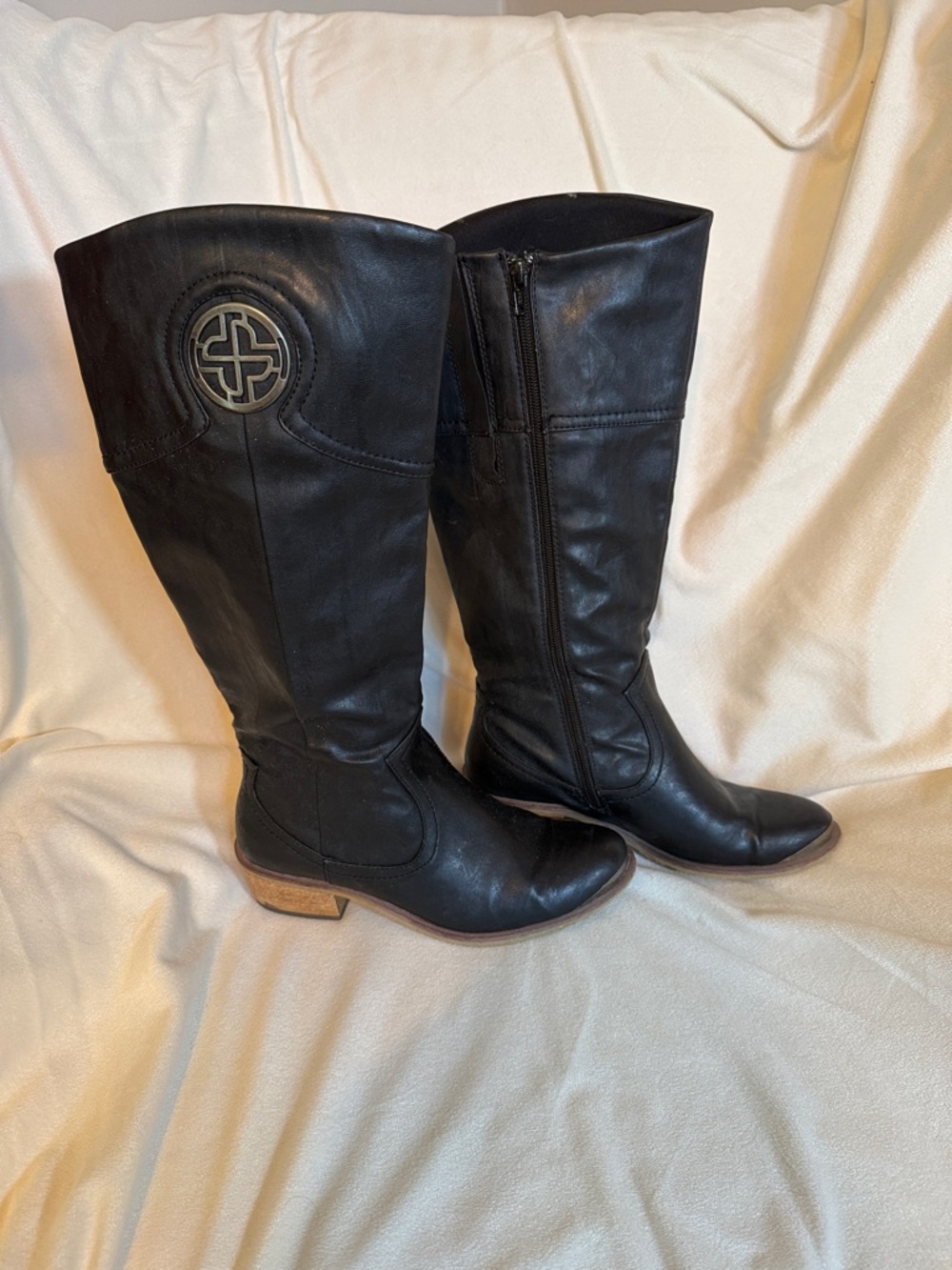 BareTraps Paramount Black Knee High Riding Boots BTF13-10455-012-79 Womens 8M